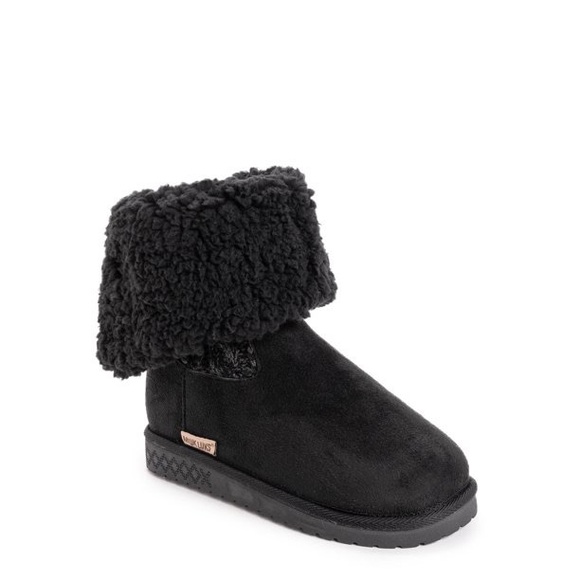 Muk Luks Fold Over Cable Knit Boots 6W - Picture 3 of 7